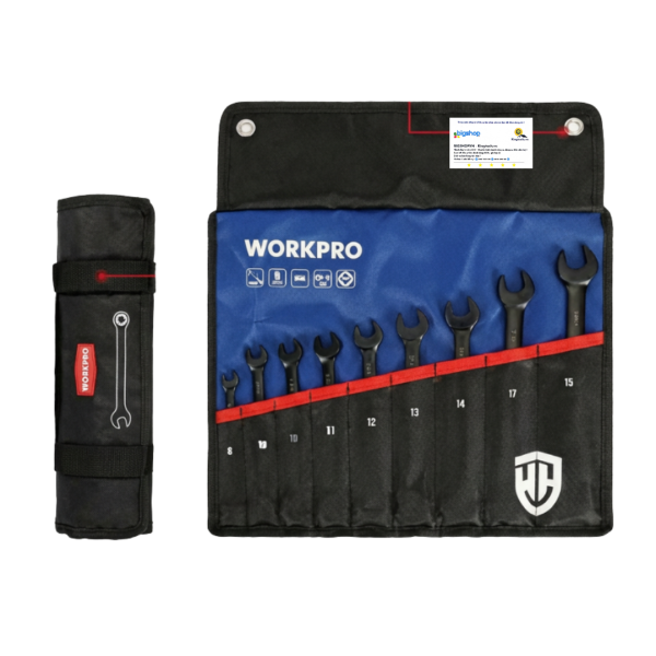 Bộ cờ lê kết hợp chống trượt 9 món Workpro WP202602