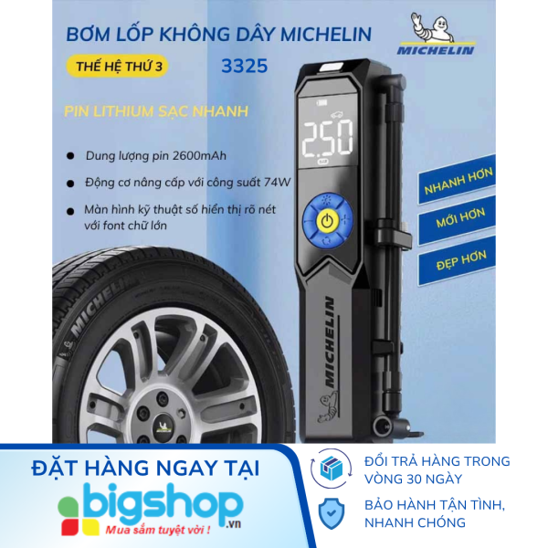 Máy Bơm Lốp Ô Tô Không Dây Michelin 3325