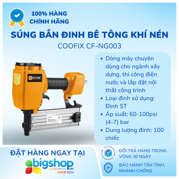 Súng bắn đinh bê tông khí nén COOFIX CF-NG003 (ST64)