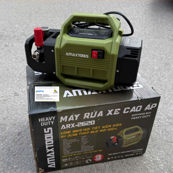 Máy rửa xe cao áp Amaxtools ARX-2620 (CS 2000W, áp lực 190bar)