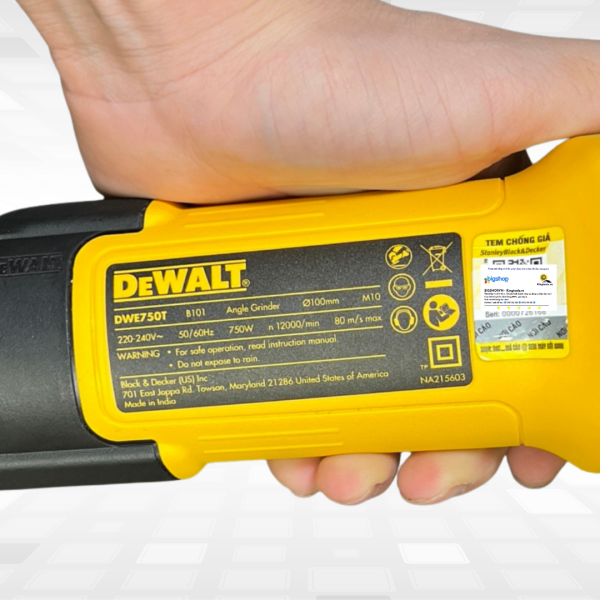 Máy mài góc Dewalt DWE750T-B1 (CS 750W, đá mài 100mm)