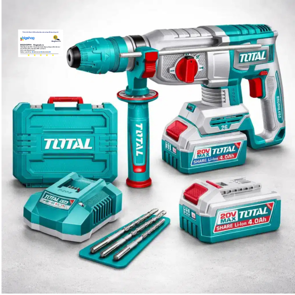 Máy khoan động lực dùng pin 20V TOTAL TRHLI202689