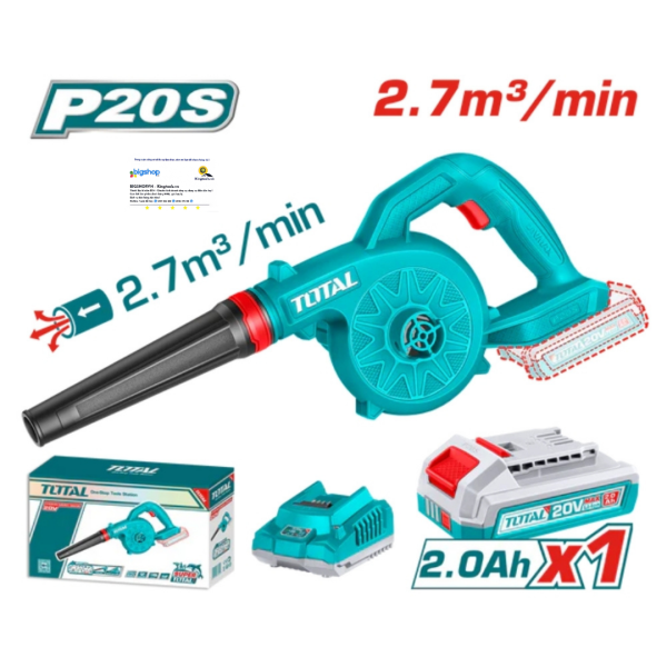 Máy thổi bụi dùng pin 20V TOTAL TABLI20781 (1 Pin 2.0Ah, 1 Sạc)