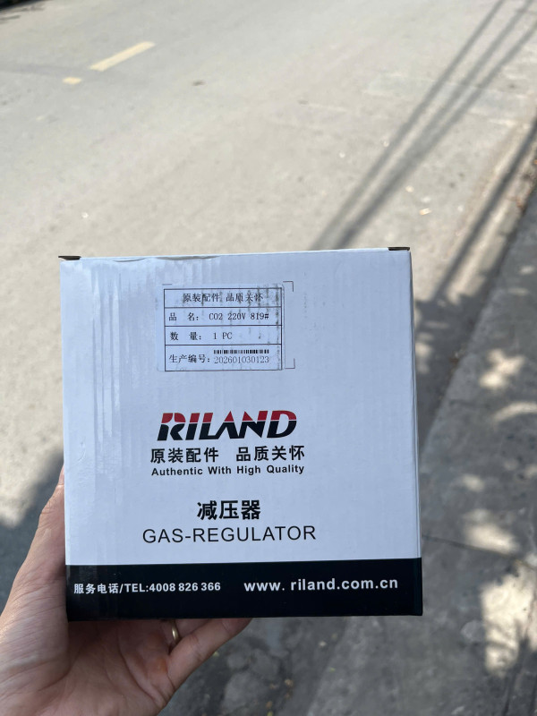 Đồng hồ khí CO2/220V của máy hàn Mig Riland RL-M-DHK03