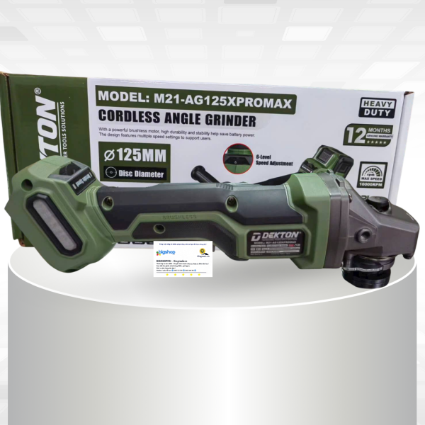 Máy mài góc dùng pin 21V DEKTON M21-AG125XPROMAX - Thân máy