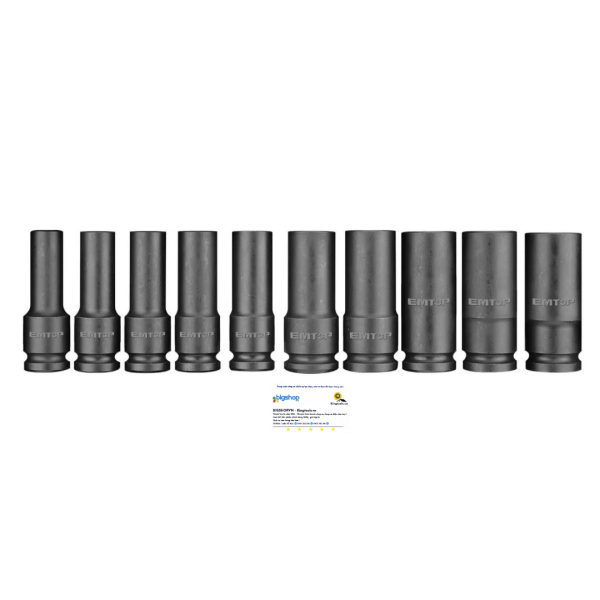 Bộ 10 đầu tuýp dài 1/2 inch EMTOP EMSS12102L