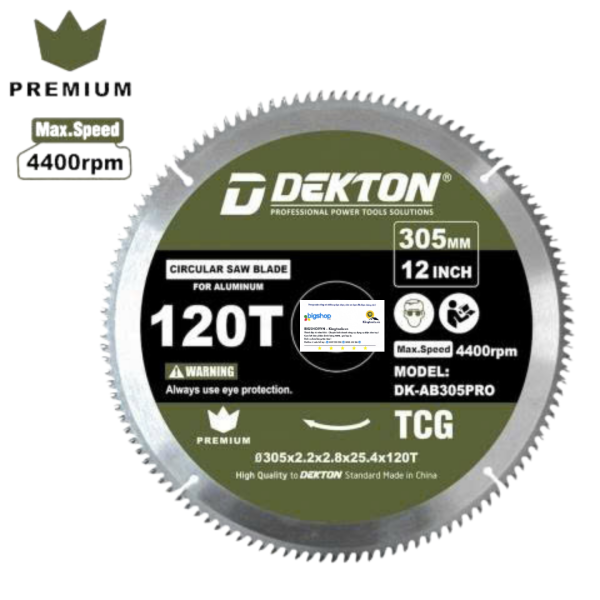 Lưỡi cắt nhôm gỗ 305mm DEKTON DK-AB305PRO (120 răng)