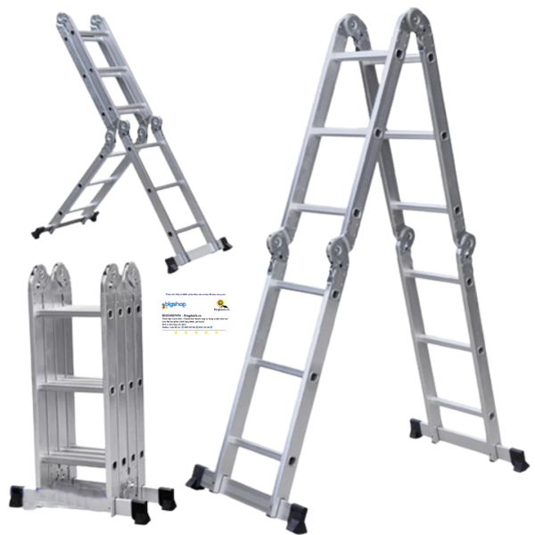 Thang nhôm gấp 4 đoạn STARKEN ST403H (Cao 3.5m, tải trọng 150kg)
