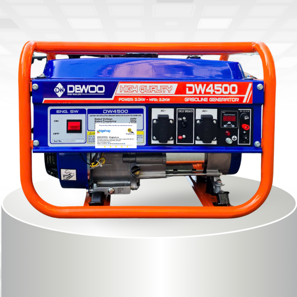 Máy phát điện chạy xăng 3.2KW Dewoo DW4500