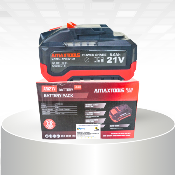 Pin Lithium AMAXTOOLS AP80021SM (21V/8.0Ah)