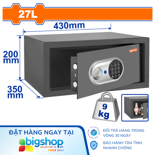Két sắt điện tử 20x43x35cm WADFOW WEB1535