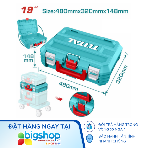 Hộp đựng đồ nghề xếp chồng 19 inch TOTAL TPBXS102