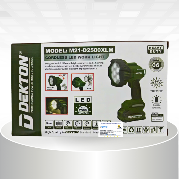 Đèn chiếu sáng dùng pin 21V DEKTON M21-D2500XLM (Thân máy)