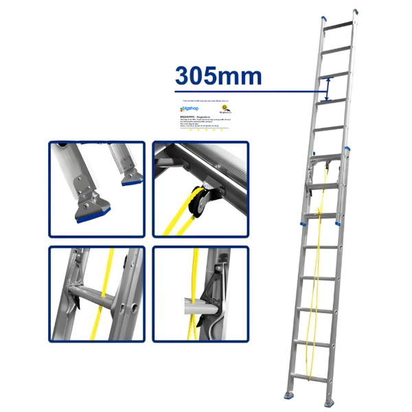 Thang xếp kéo dài 2x8 bậc WADFOW WLD8H16