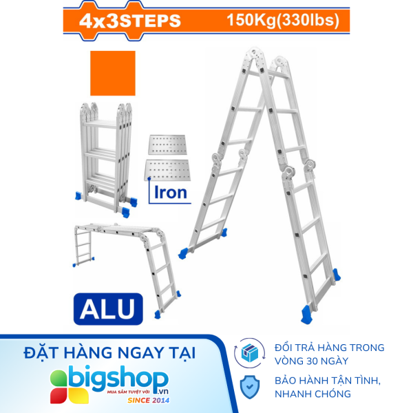 Thang nhôm đa năng 4x3 bậc WADFOW WLD7H43