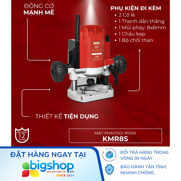 Máy phay soi 900W DCK KMR8S