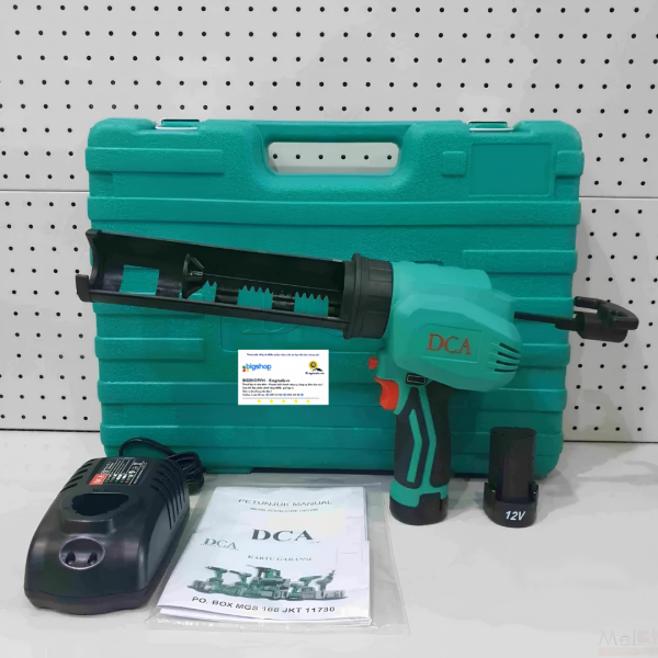 Máy bắn keo silicon dùng pin 12V DCA ADPJ12AK (2 pin 2.0Ah và 1 sạc)