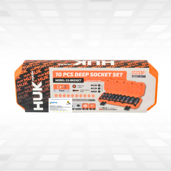 Bộ đầu khẩu 10 món thép CR-V HUKAN G3-BK010CT