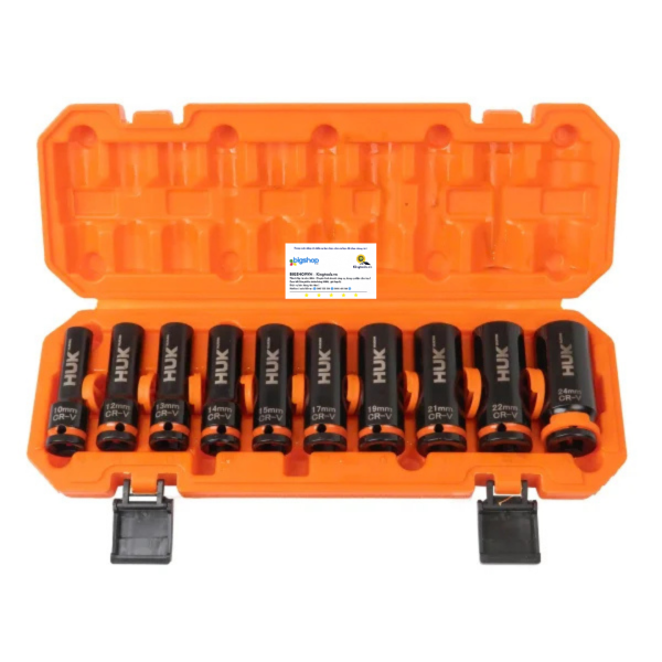 Bộ đầu khẩu 10 món thép CR-V HUKAN G3-BK010CT