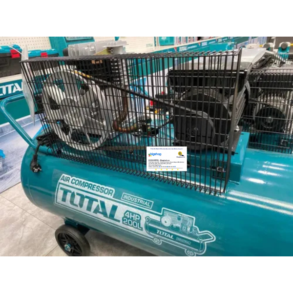 Máy nén khí dây curoa 200L TOTAL TC1402002 - Công suất 3.0kW (4HP)
