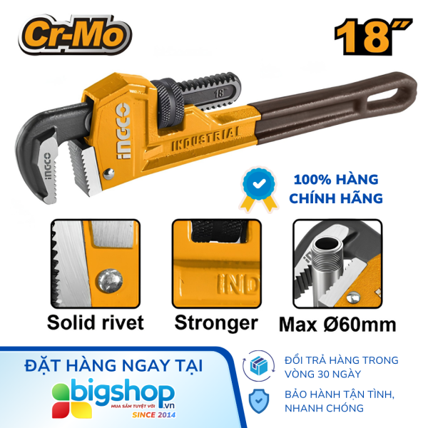 Mỏ lết răng 18 inch INGCO HPW0818 (450mm)