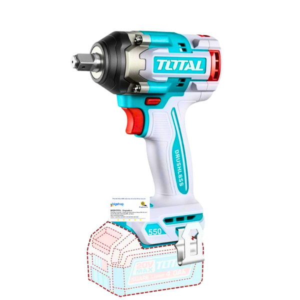 Máy siết bulong dùng pin 20V TOTAL TIWLI20551 (Thân máy)