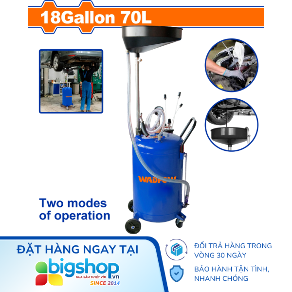 Bình hứng hút nhớt thải khí nén 70L WADFOW WKD2A07