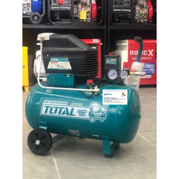 Máy nén khí có dầu 50L TOTAL TC125506 (Công suất 2.5HP)