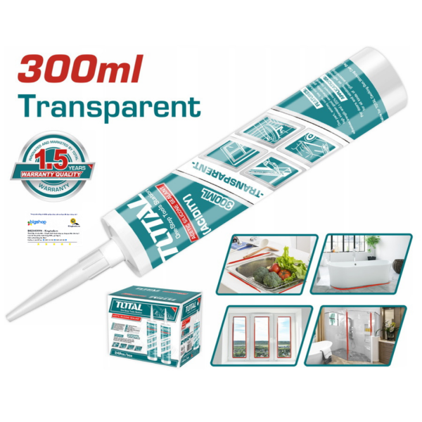 Keo silicone trong suốt 300ml TOTAL THT3512