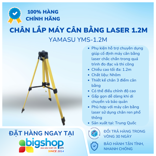 Chân lắp máy cân bằng laser 1.2m YAMASU YMS-1.2M