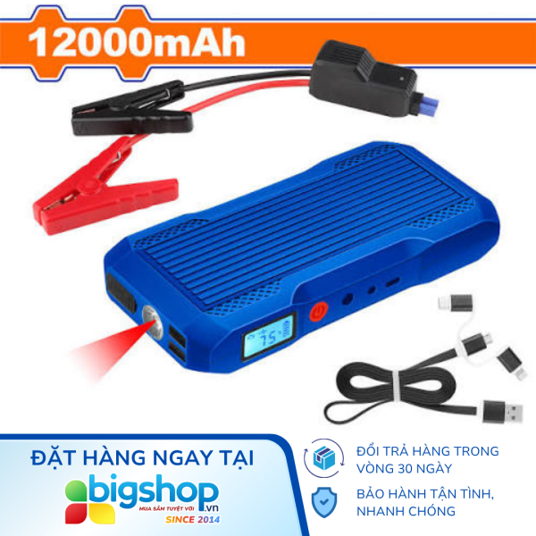 Bộ kích bình dùng pin Lithium 12000mAh WADFOW WLY1512