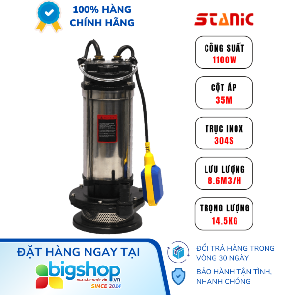 Máy bơm chìm có phao chống cạn STANIC SNP1100S (CS 1100W)