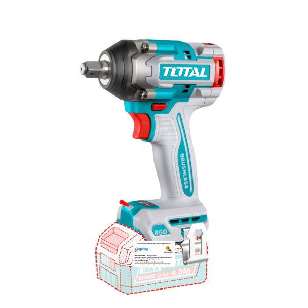 Máy siết bulong dùng pin 20V 650Nm TOTAL TIWLI2065 (2 pin 4.0Ah và 1 sạc)