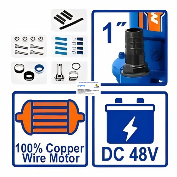 Máy bơm chìm nước sạch năng lượng mặt trời 550W WADFOW WWPQDC02 (0.75HP)