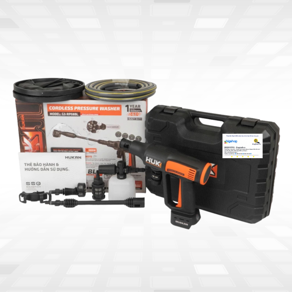 Máy rửa xe dùng pin 21V HUKAN G3-RP08BL (GEN 3) - Thân máy
