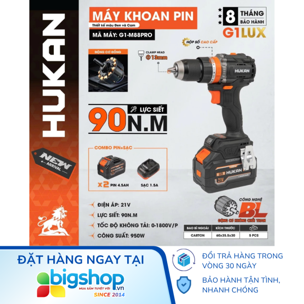 Máy khoan pin HUKAN G1-M88PRO (GEN 1)