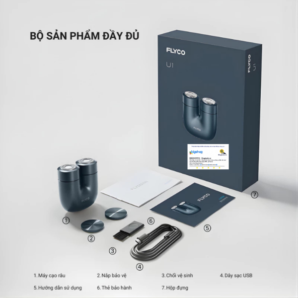 Máy cạo râu điện xoay FLYCO U1