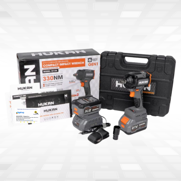 Máy siết bulong 2 trong 1 HUKAN G1-X4 (GEN 1) - 2 pin 3.0Ah và 1 sạc