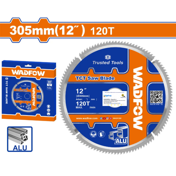 Lưỡi cưa nhôm TCT 305mm - 120T WADFOW WTC2K06