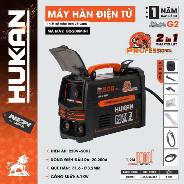 Máy hàn điện tử MINI HUKAN G2-200MINI (GEN 2)