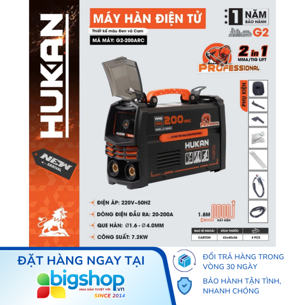 Máy hàn điện tử HUKAN G2-200ARC (GEN 2)