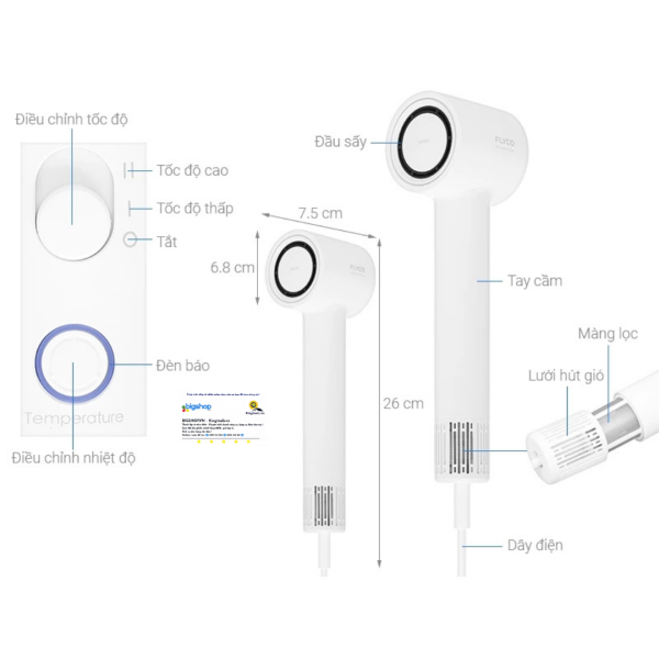 Máy sấy tóc FLYCO FH6370VN