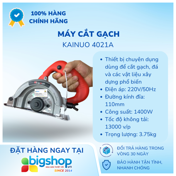 Máy cắt gạch KAINUO 4021A - Công suất 1400W