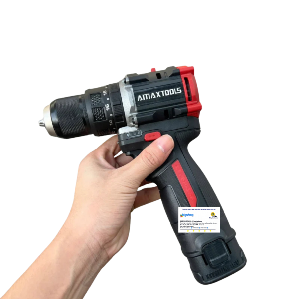 Máy khoan pin AMAXTOOLS AKI6510SA (2 pin 2.0Ah và 1 sạc)