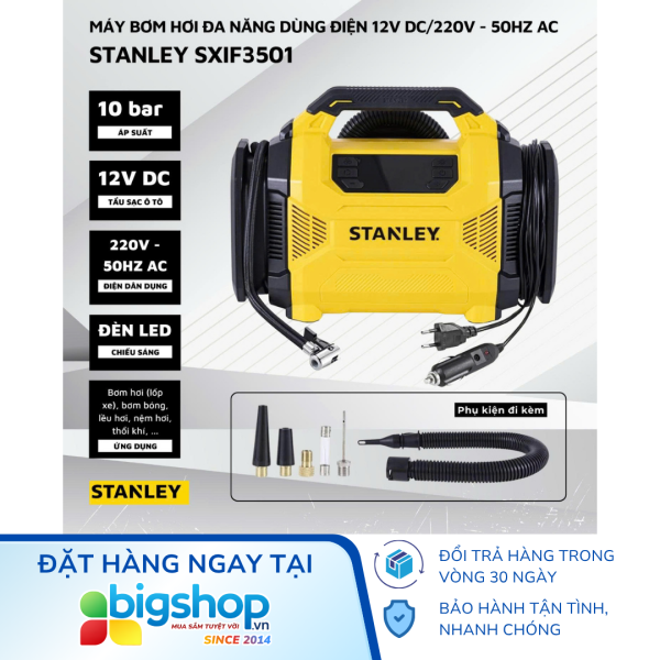 Máy bơm hơi đa năng dùng điện STANLEY SXIF3501