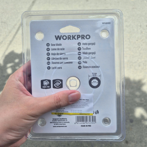 Lưỡi cưa cắt gỗ loại cơ bản WORKPRO WP405301 (110x20x40T)