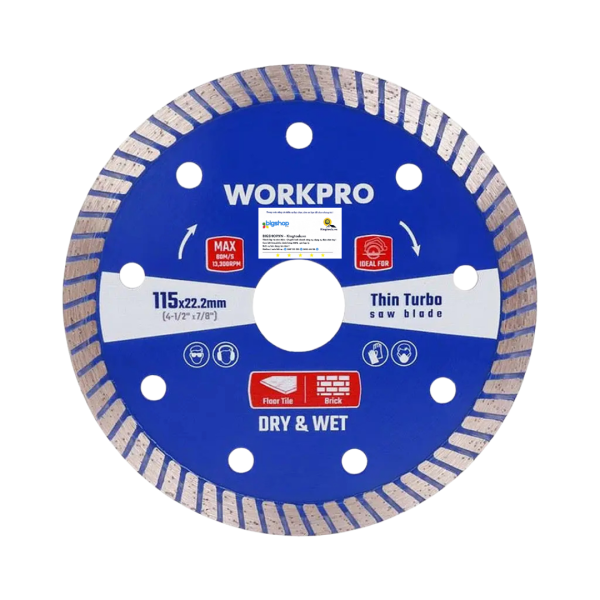 Lưỡi cưa đĩa cắt kim cương Turbo, Ultrathin Turbo để cắt chuyên nghiệp WORKPRO WP405052 (105x20x10mm)