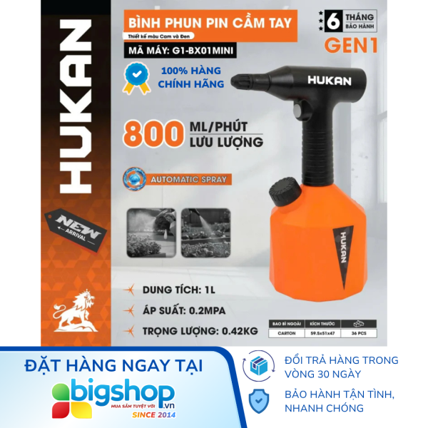 Bình phun pin cầm tay HUKAN G1-BX01MINI (GEN 1)