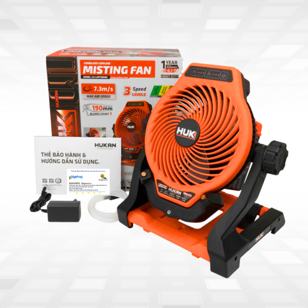 Quạt phun sương dùng pin HUKAN G3-LMF190MM (GEN 3) - Thân máy