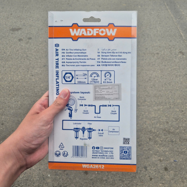 Dụng cụ kiểm tra hơi lốp xe ô tô WADFOW WGA2612